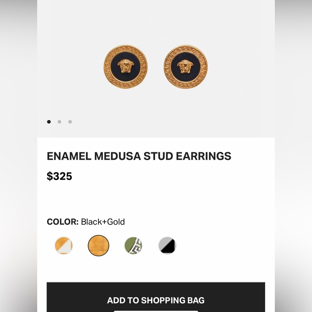NWT Versace Stud Medusa Earrings